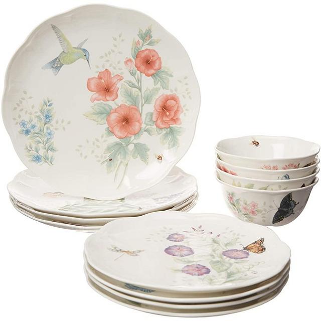 LENOX Butterfly Meadow Flutter 12pc Dinnerware Set, 16.4 LB, Multi