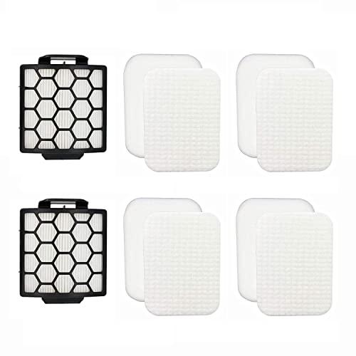 Colorfullife 2 HEPA +4 Foam Filters for Shark Navigator Pet Plus NV150, NV251,NV255 and Zero-M Self-Cleaning Brushroll Pet Pro ZU62,ZU62C,ZU60 Upright Vacuum, Replacement Parts 1238FT60 & 1239FT60