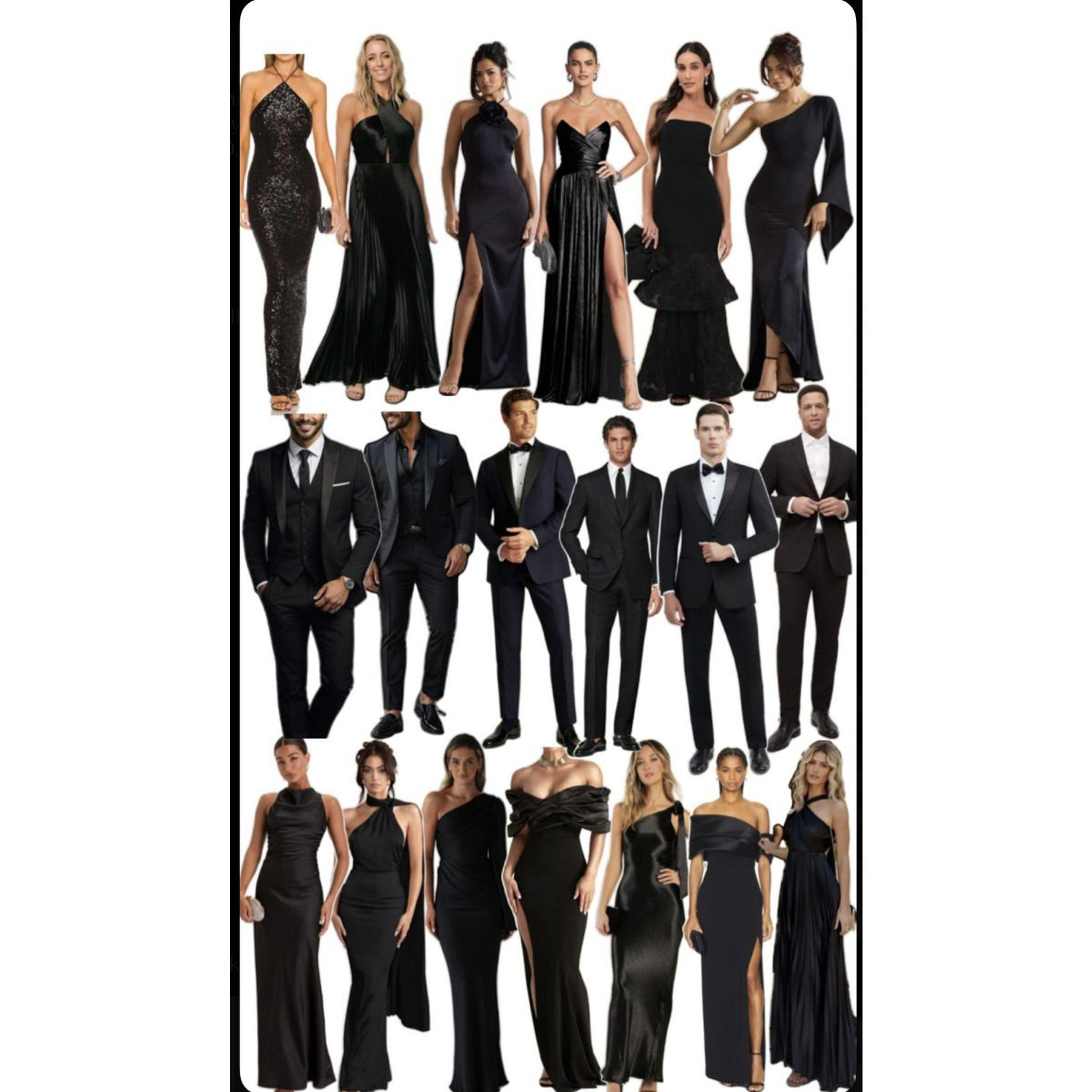 Formal all black attire dress code
