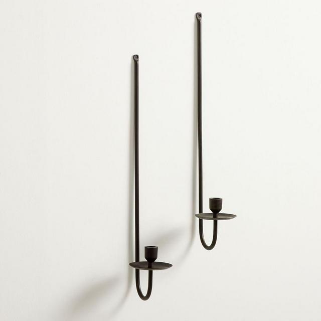 Rio Wall Mount Candleholder, Bronze, Set of 2