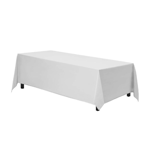 Gee Di Moda Rectangle Tablecloth - 70 x 120 Inch White Table Cloth for 6 or 8 Foot Rectangle Table - Heavy Duty Washable Fabric - for Buffet Table, Holiday Party, Dinner, Wedding & Baby Shower