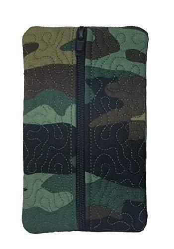Tissue Pouch Zipper Enclosed Fabric Travel And Purse Tissue Holder (Green, Camo)
