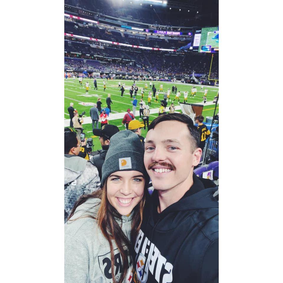 First Steelers game together! So much fun in Minneapolis. Whether in person or watching on TV, we have enjoyed cheering on and following the team together.