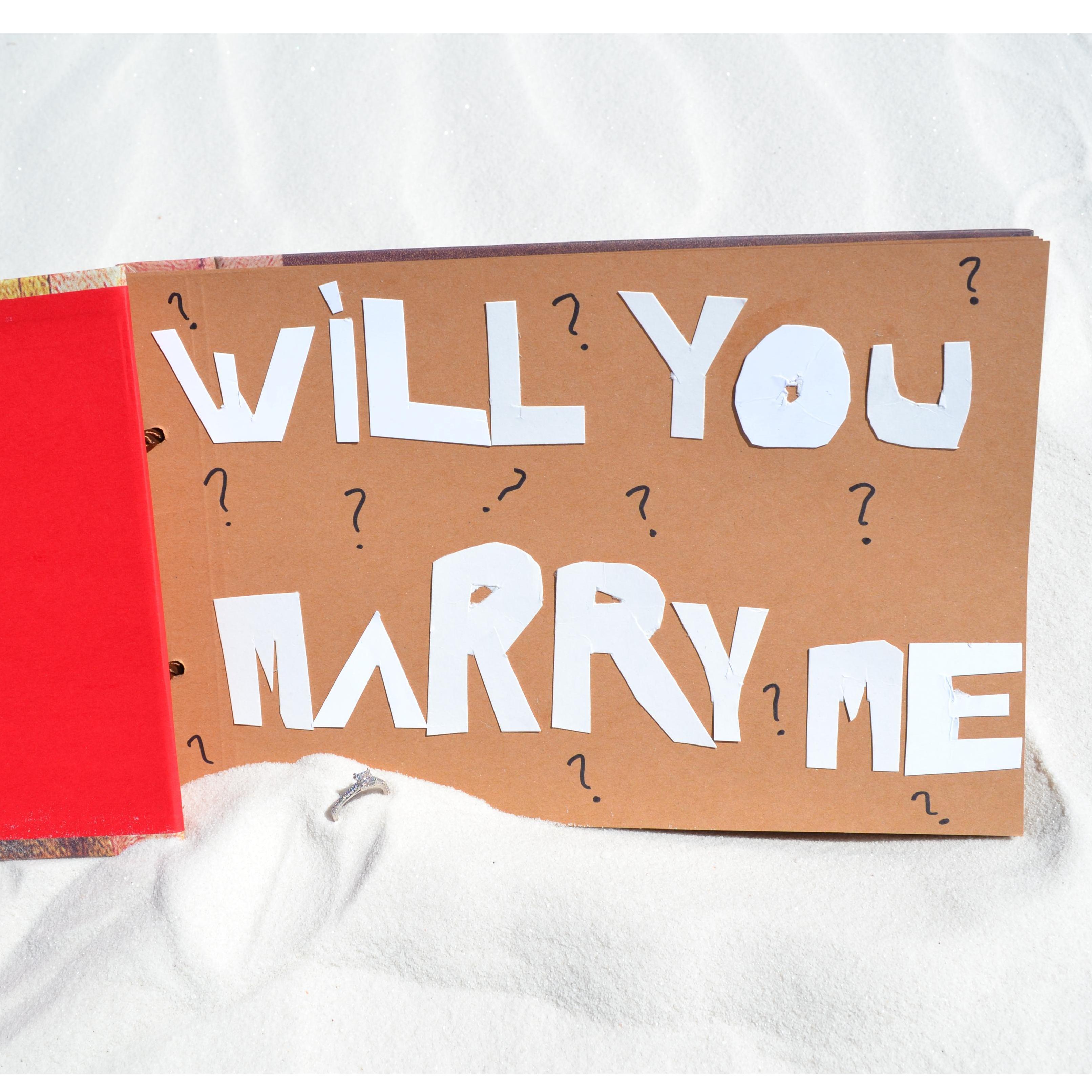He proposed, in a very crafty way, at White Sands!