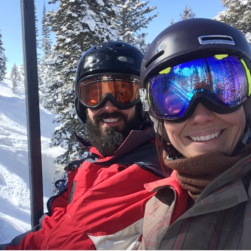 Skiing together in Steamboat CO