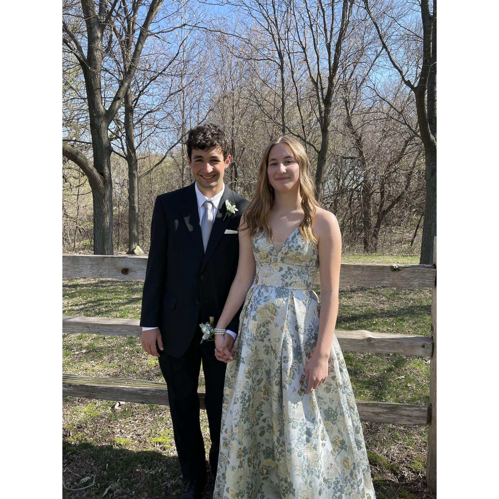 Grace's senior prom, their first date. Drew flew in from Wooster to be a part of it.