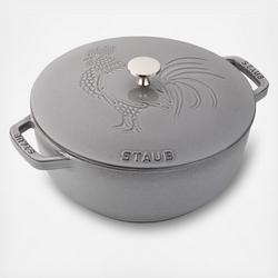 STAUB Cast Iron Dutch Oven 9-qt Round Cocotte, Made in France, Serves 9-10,  Black Matte