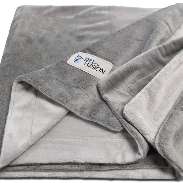 PetFusion Premium Dog & Cat Blanket | Ultra Soft Pet Blanket Available in Plush or Quilted; 2 Colors (Grey; Brown) | Perfect for Small Dogs & Large Dogs