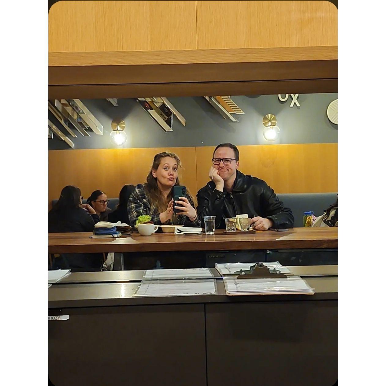 You'll most often find us...being silly at a trendy coffee shop