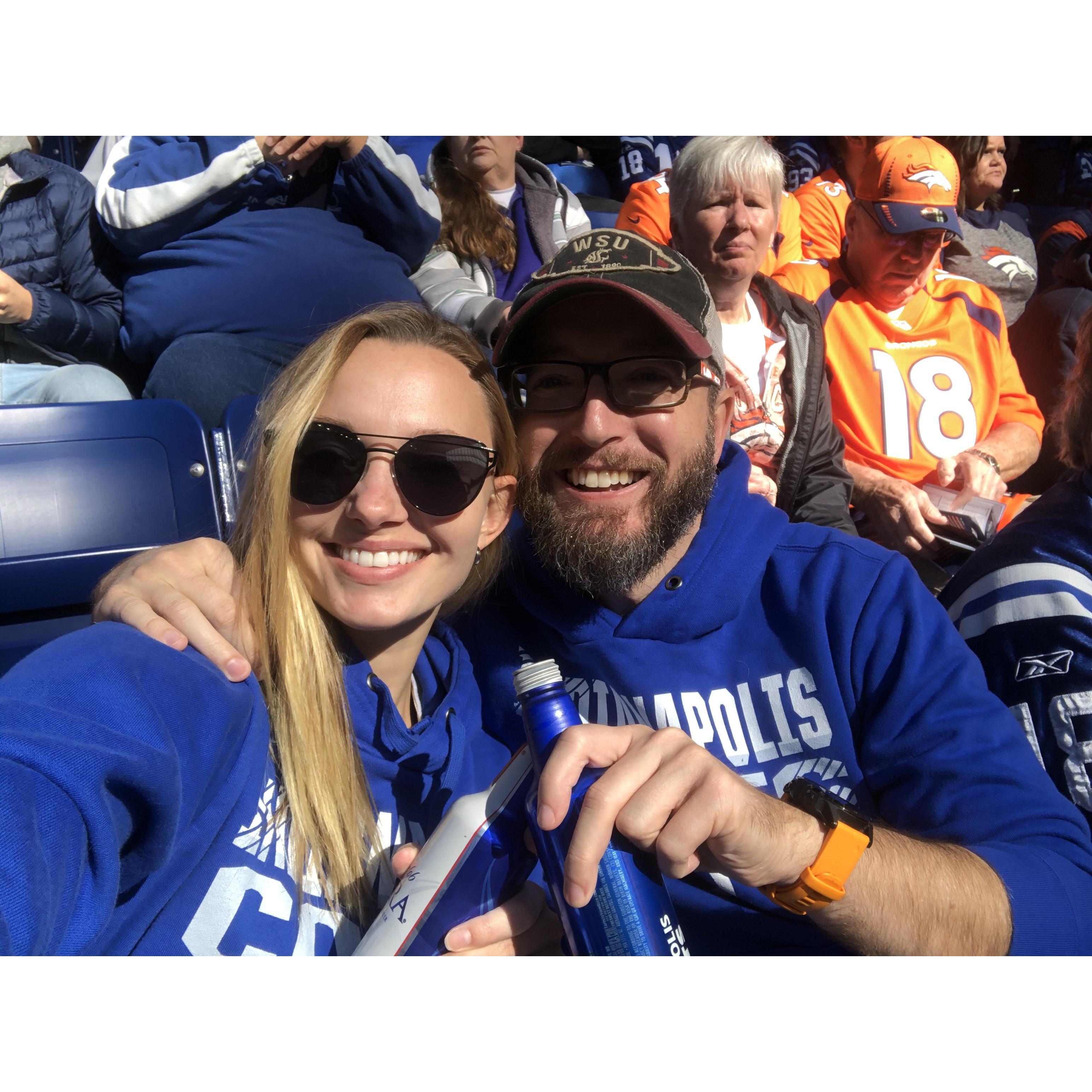 Catching a Colts game while visiting some family in Indiana!