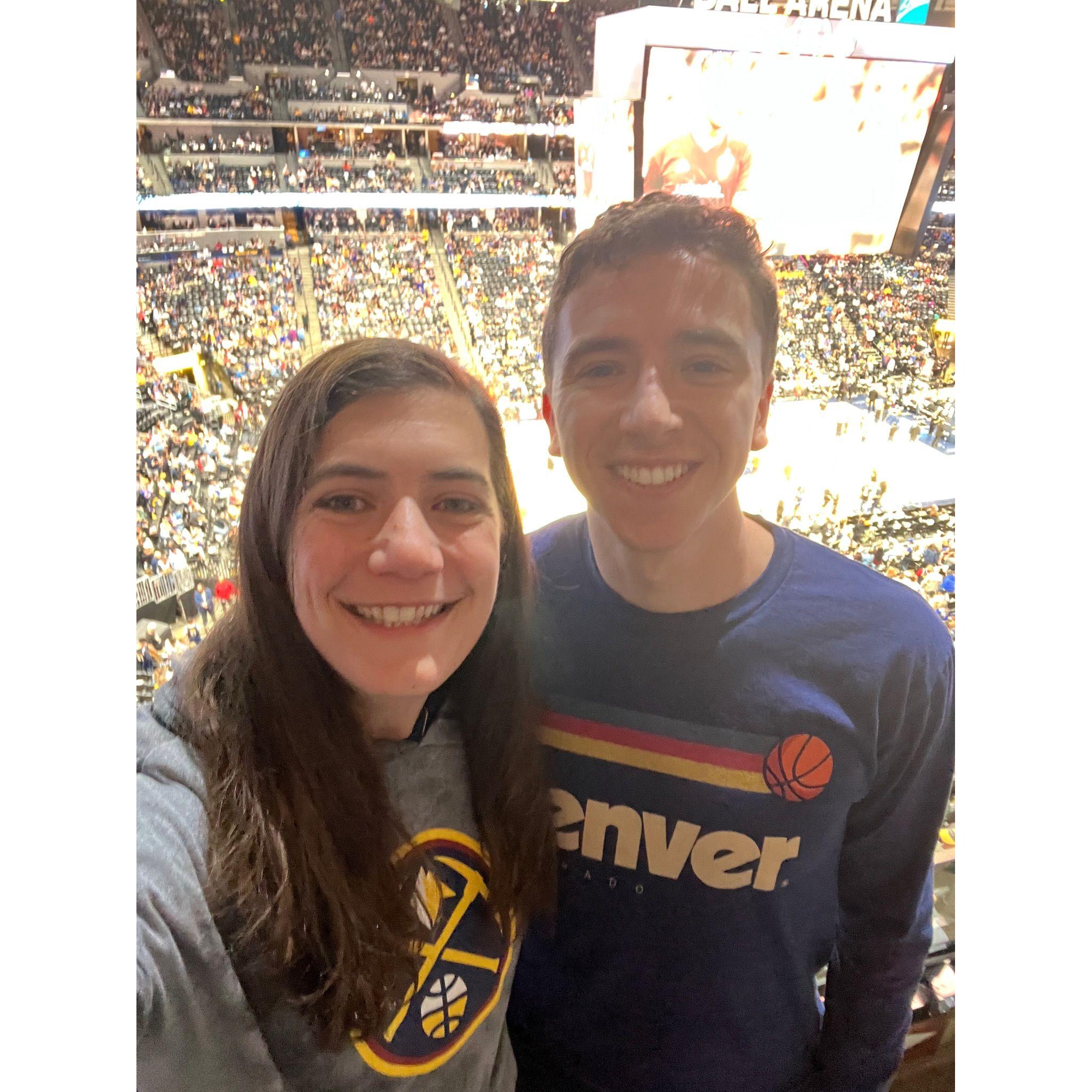 Cheering on the Nuggets (Lakers)