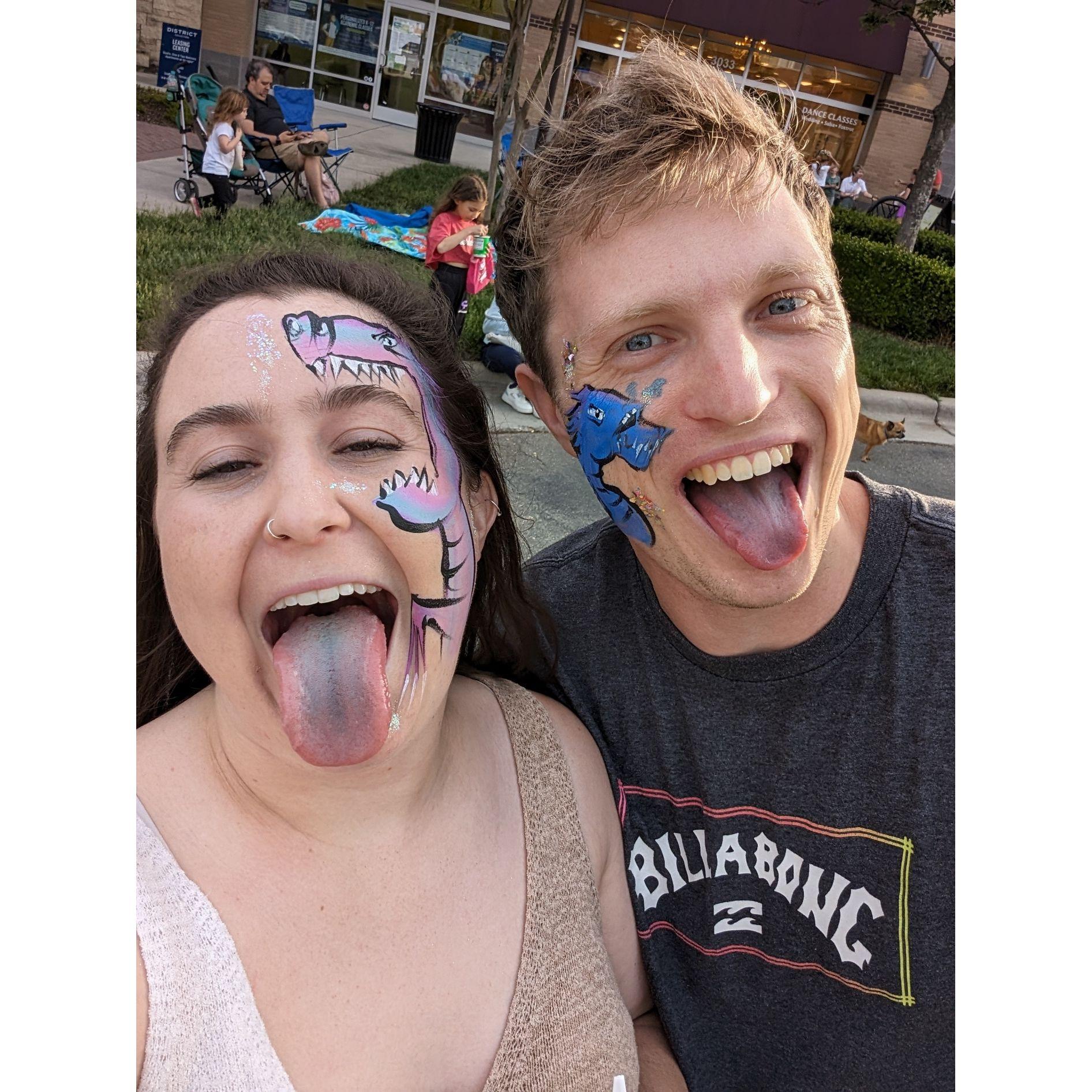Face paint and snow cones