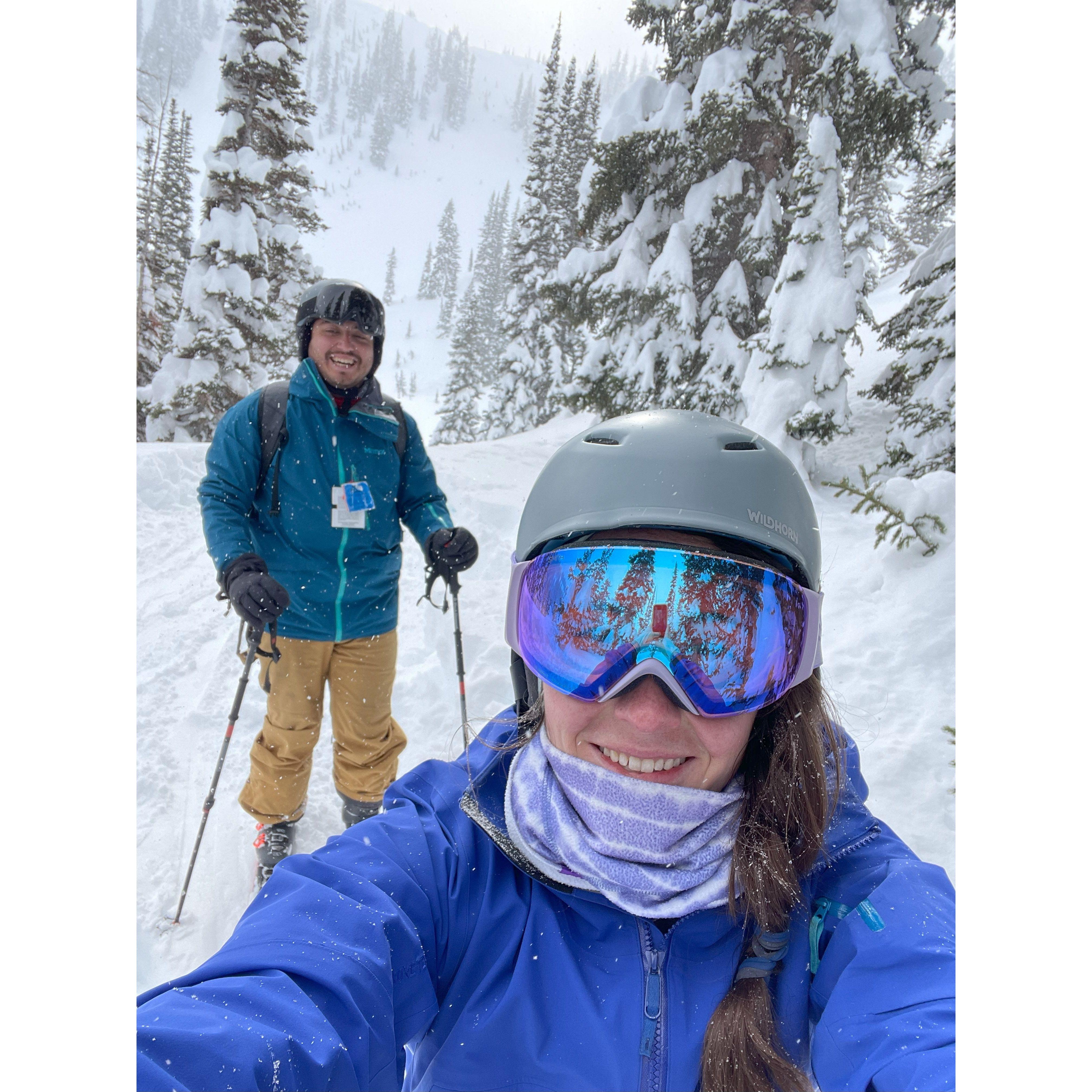 Skiing is our other love language - start our first fight after marriage by asking who the better skier is!