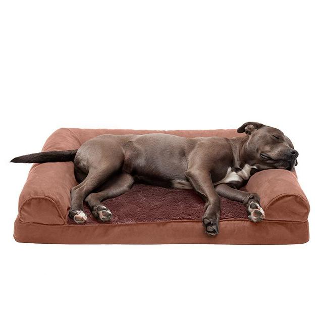 Furhaven Orthopedic, Cooling Gel, and Memory Foam Pet Beds for Small, Medium, and Large Dogs and Cats - Plush and Suede Sofa, Quilted Sofa, Comfy Couch Dog Bed, and More