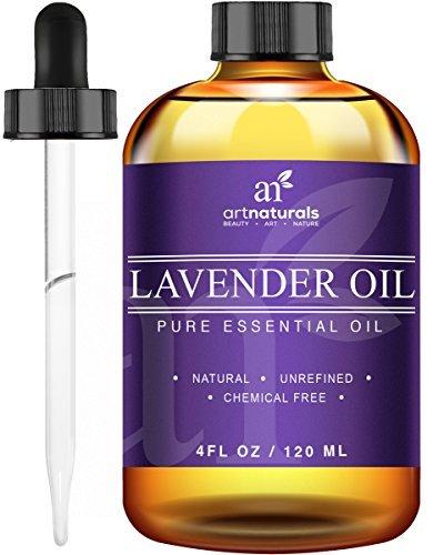 ArtNaturals 100% Pure Lavender Essential Oil - (4 Fl Oz / 120ml) - Premium Undiluted Therapeutic Grade Natural from Bulgaria - Aromatherapy for Diffuser, Sleep, Relaxation, Skin and Hair Growth