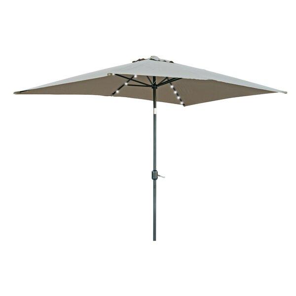 Bangert 10' X 6.5' Rectangular Lighted Umbrella