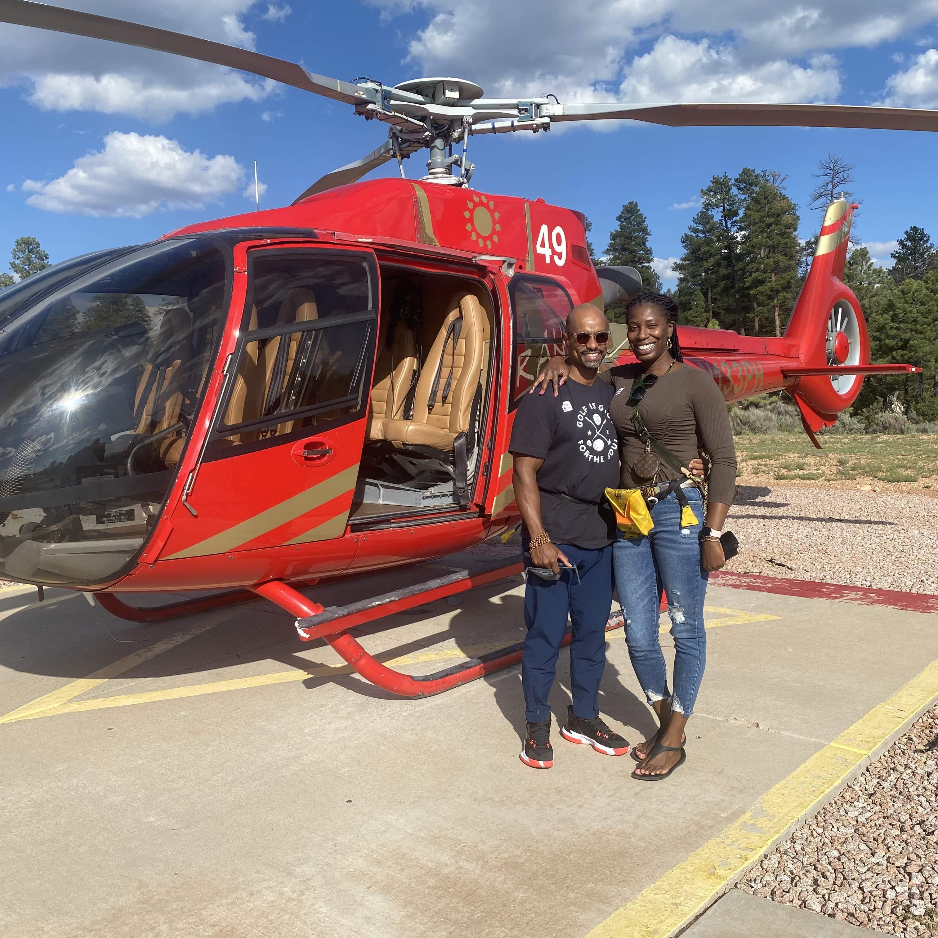 Celebrating Gerald’s birthday with a terrifying helicopter ride over the Grand Canyon 8/20/2021