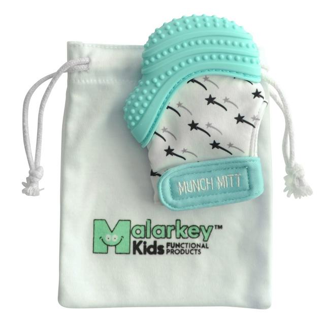 Malarkey Kids Munch Mitt Teether with Wash Travel Bag - Teal