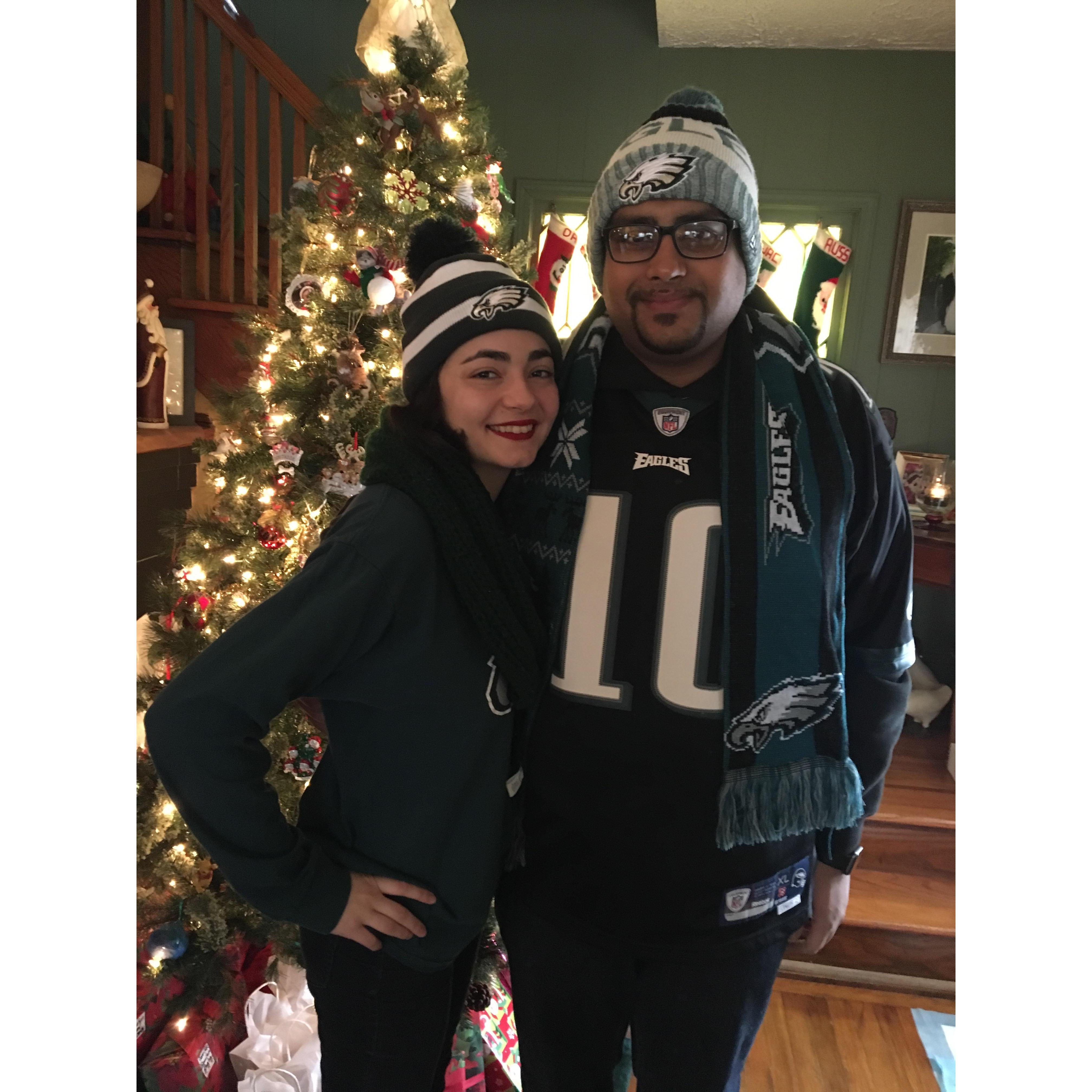 Our first Eagles game! The year they were Superbowl Champs!