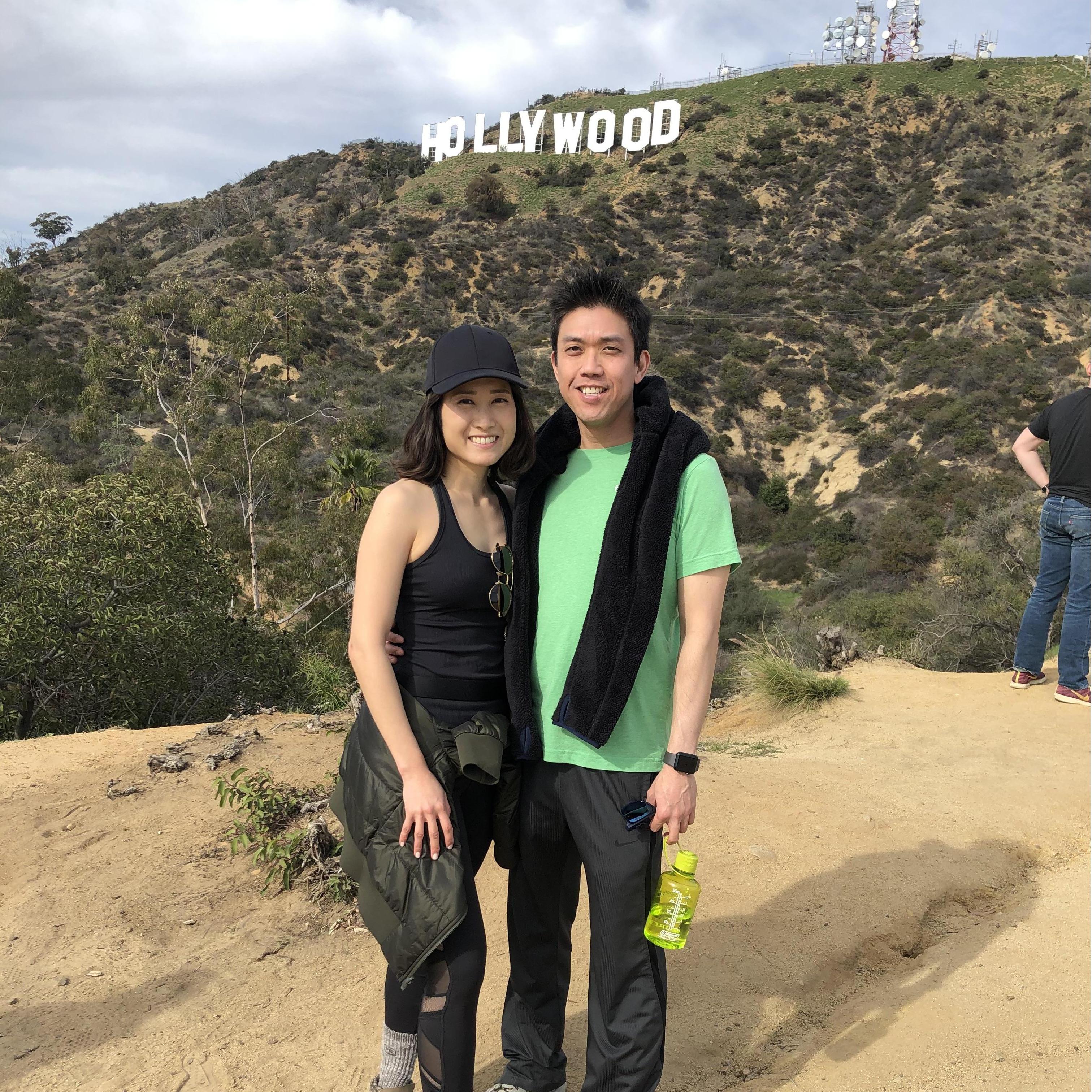 Our first hike together and we were already made it to the Hollywood sign!