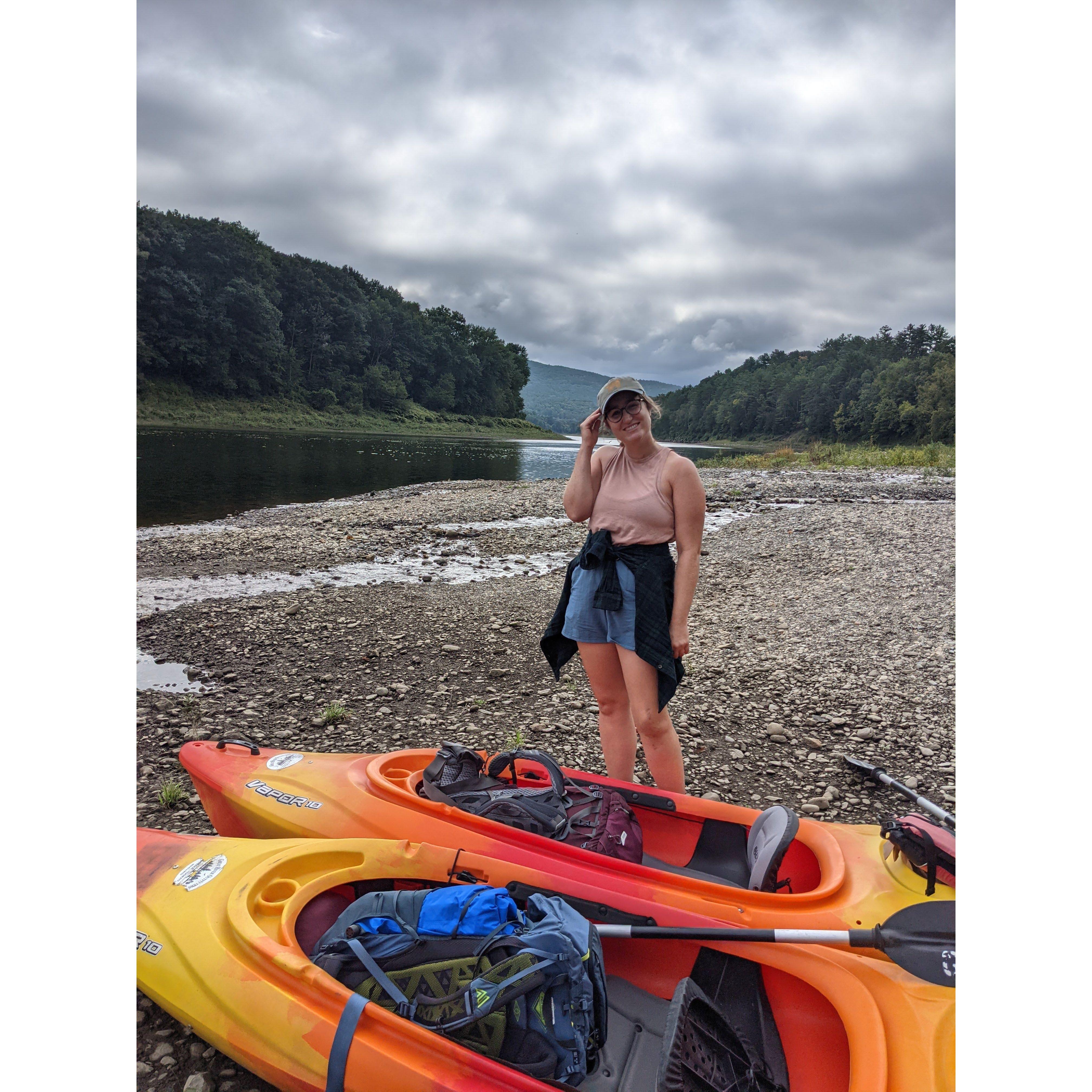 For Madison's second life day, we went kayak backpacking in Vermont!