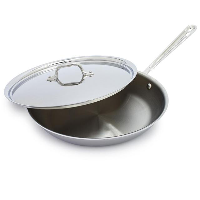 All-Clad Stainless-Steel Skillet with Lid, 12"