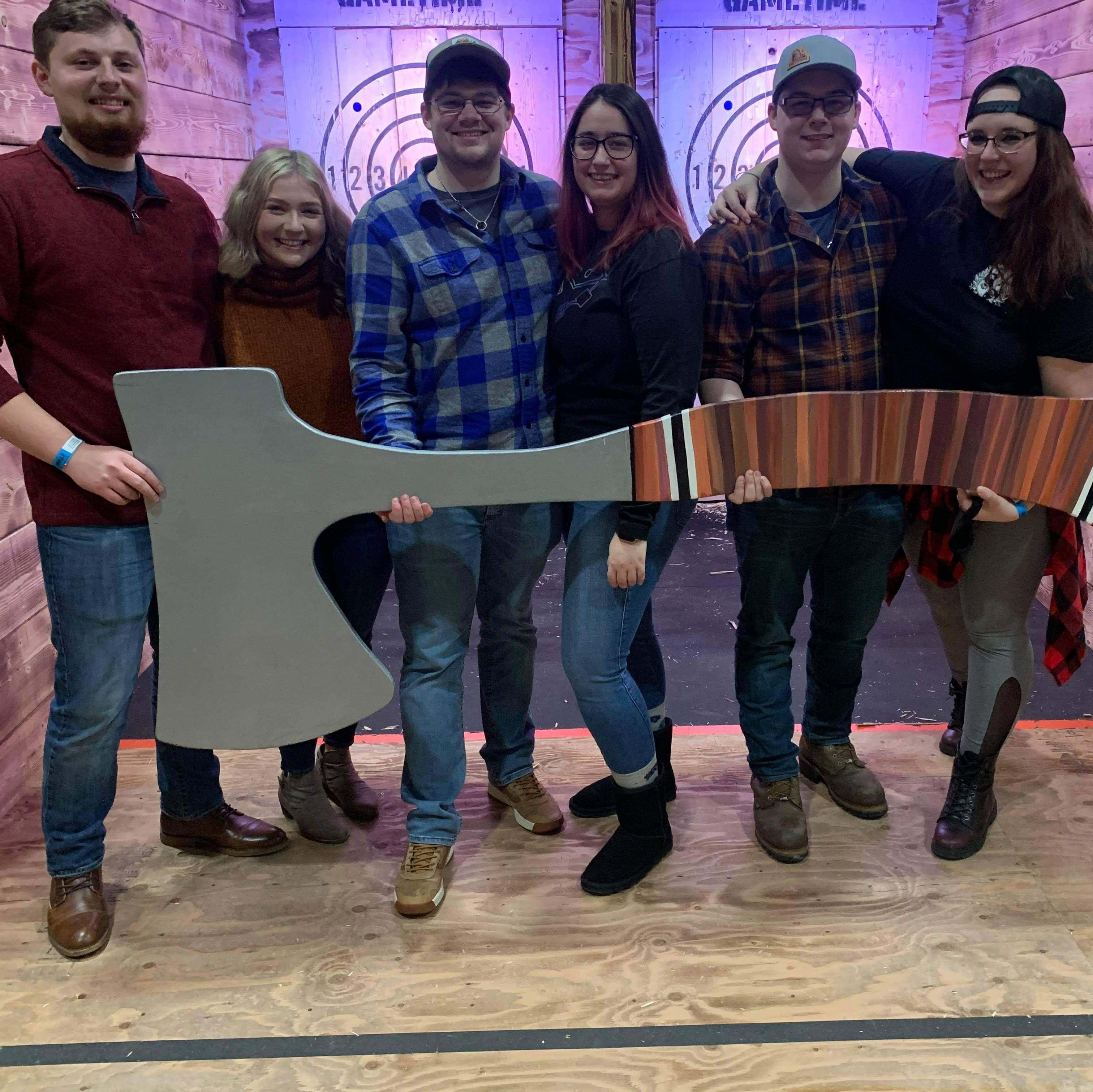 First time going axe throwing