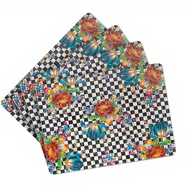 MacKenzie-Childs Cork-Back Placemats, Set of 4, Courtly Flower Market