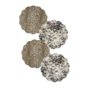 Tuckernuck Leopard Toile Reversible Wipeable Placemats Set of 4