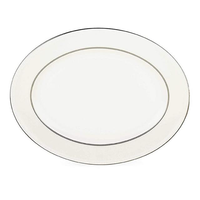 Kate Spade Cypress Point 13" Oval Serving Platter, 3.15 LB, White
