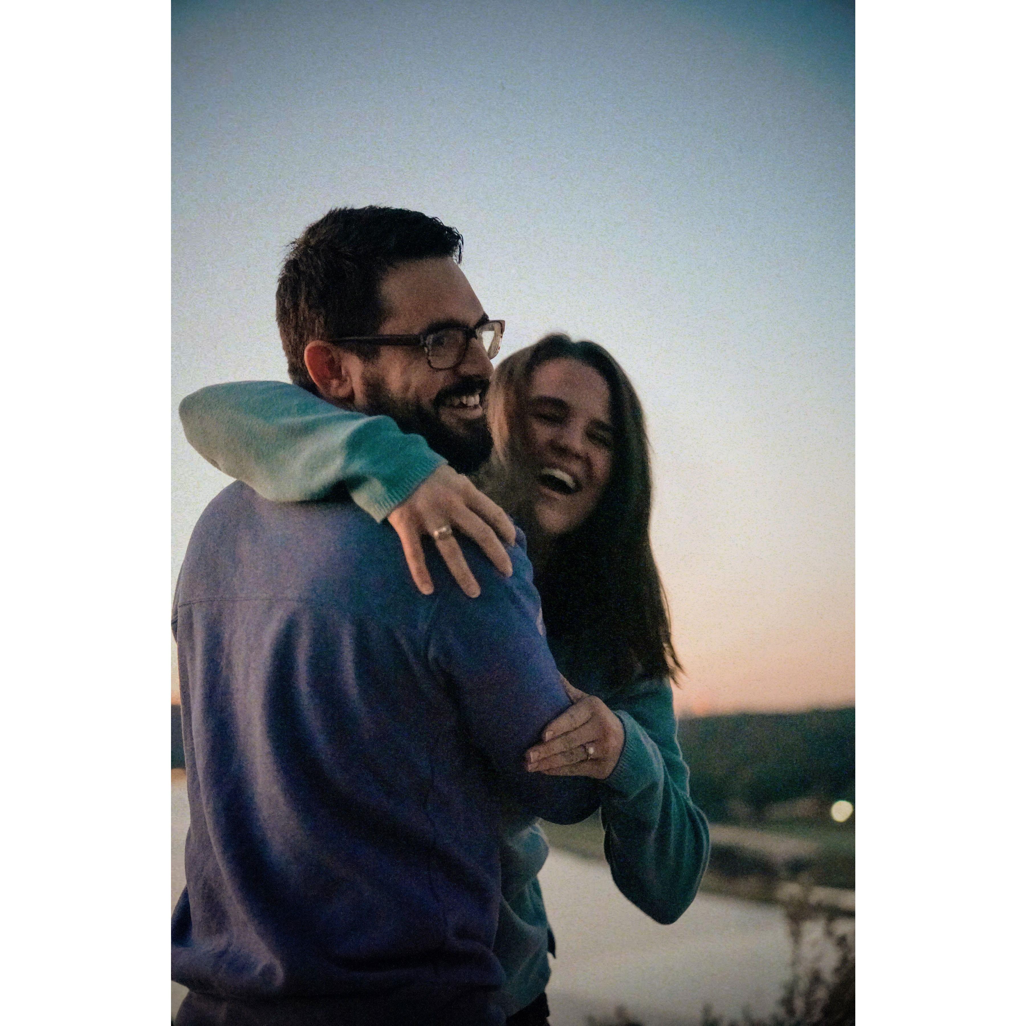 This is when Ellen Finke and Abby Barzilla popped out of the bushes