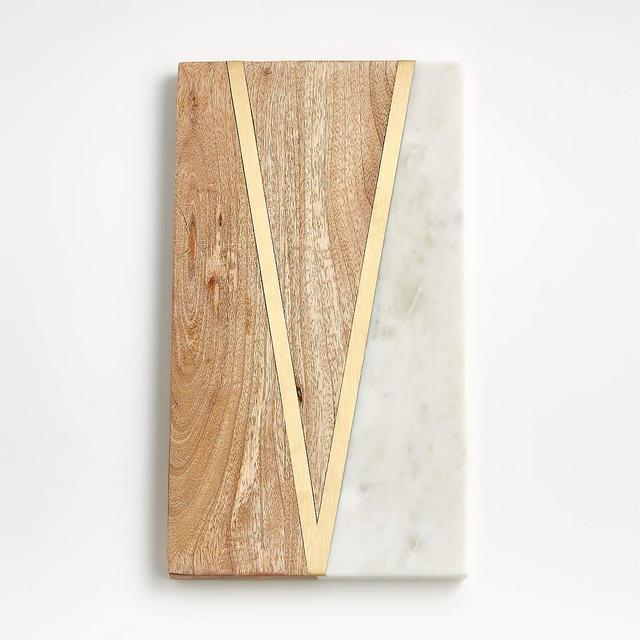 "V" Monogrammed Serving Board