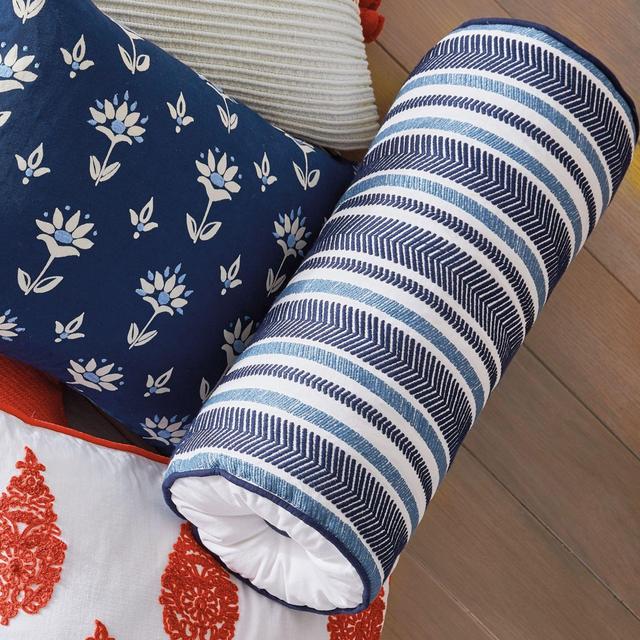 One Kings Lane Open House™ Southwich Bolster Pillow in Navy