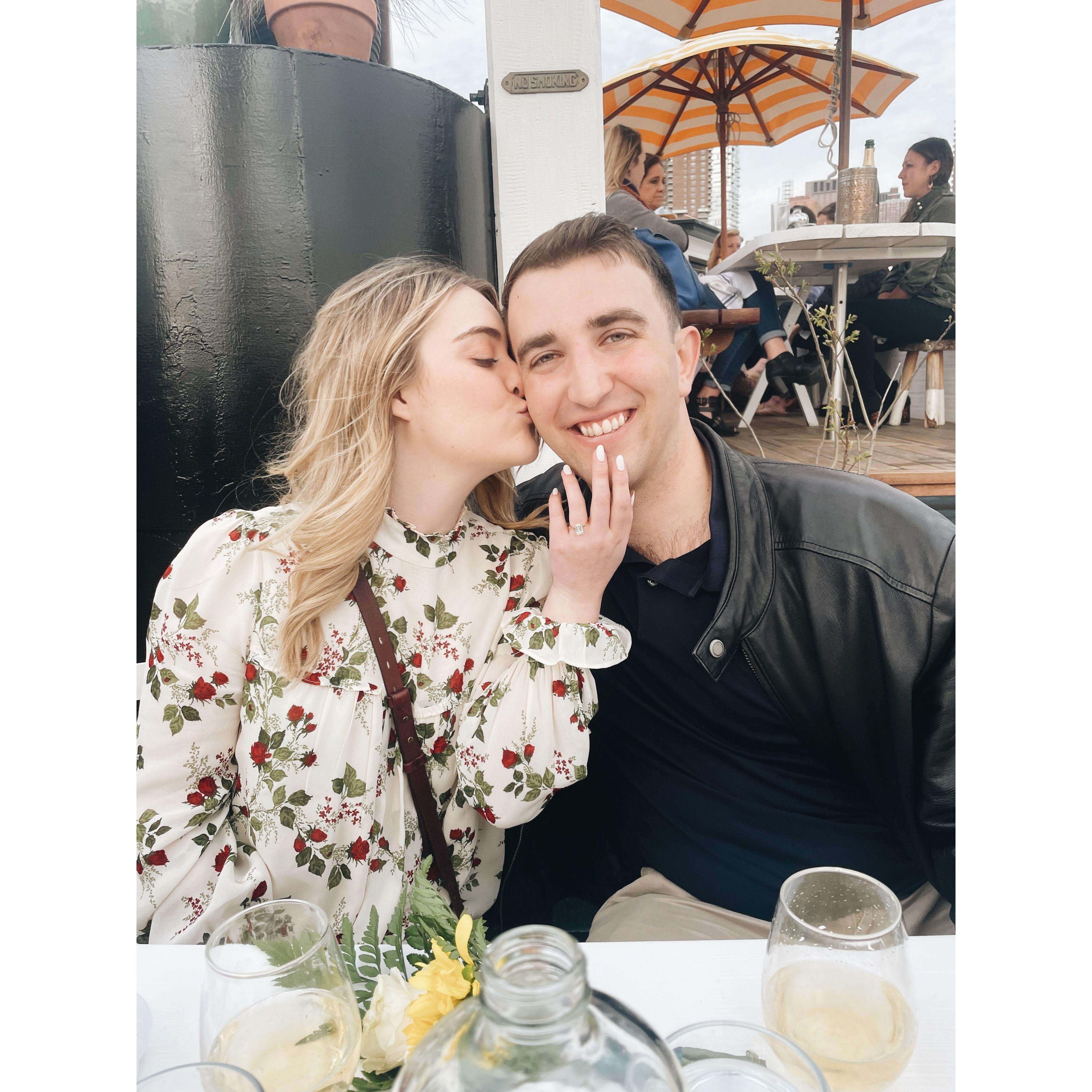 Right after our engagement. We couldn't let each other go!