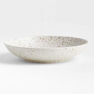 Craft Espresso Stoneware Low Bowl + Reviews | Crate & Barrel