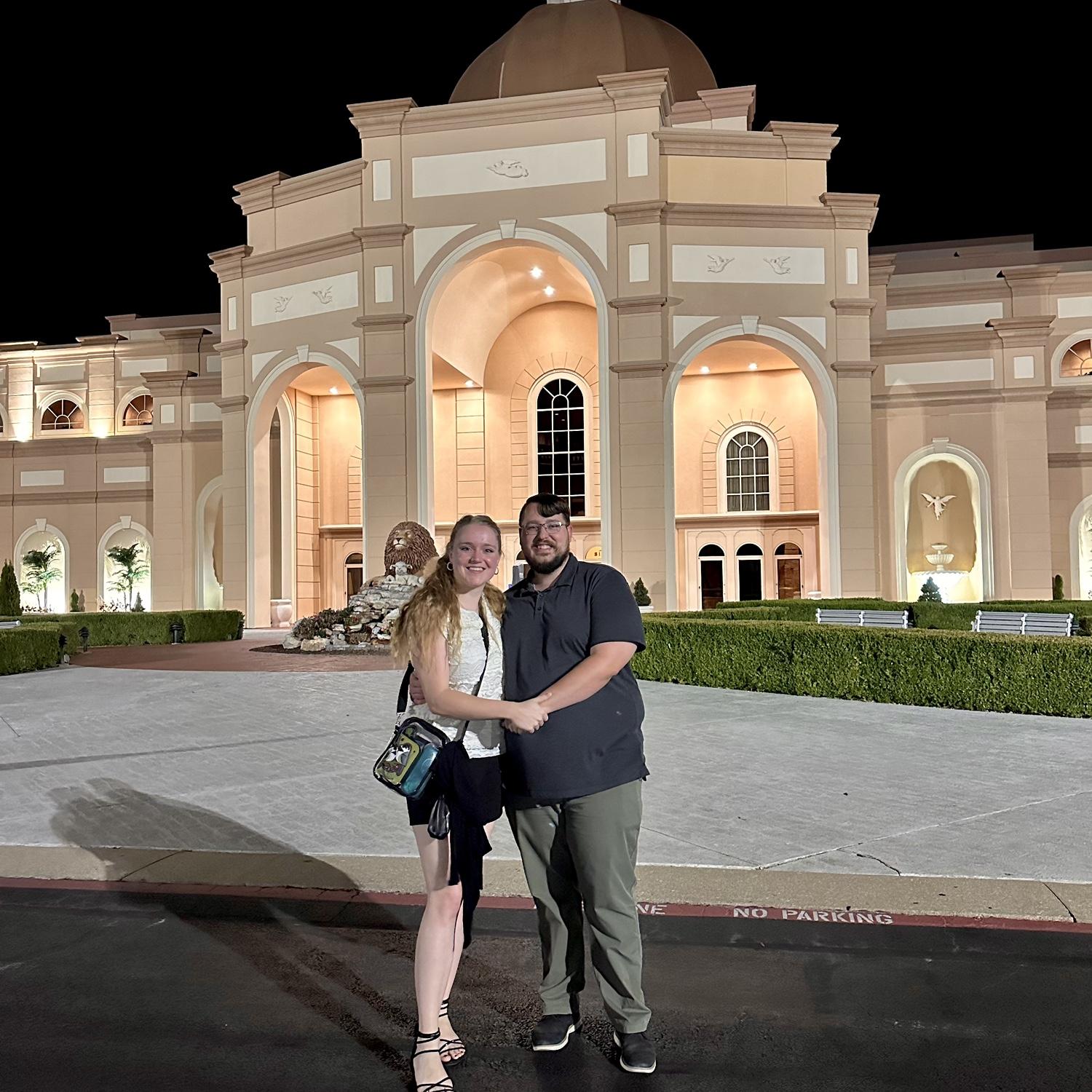 Outside the theater in Branson MO.