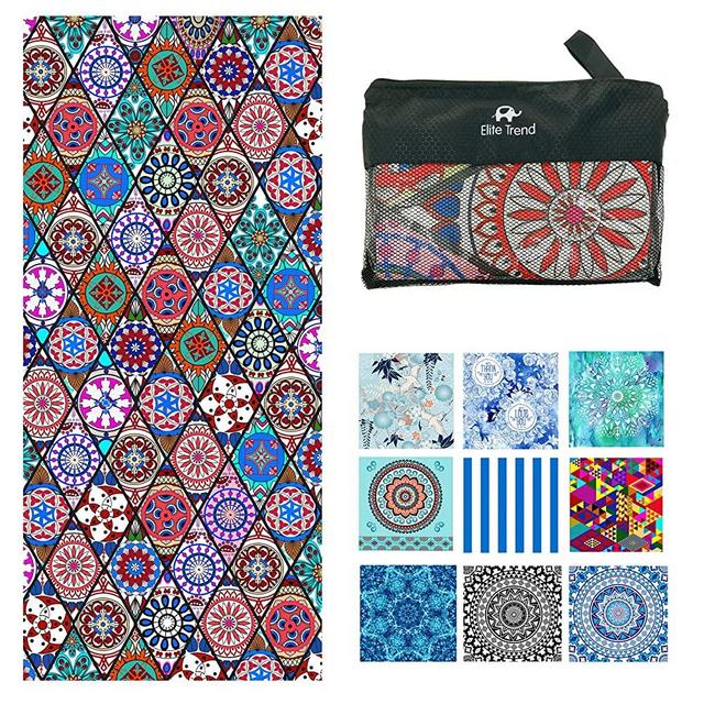 Microfiber Lightweight Quick Dry Towel for Travel - Extra Large XL 78x35(200cmx90cm) Mandala Style for Beach Swim, Pool, Yoga, Traveling