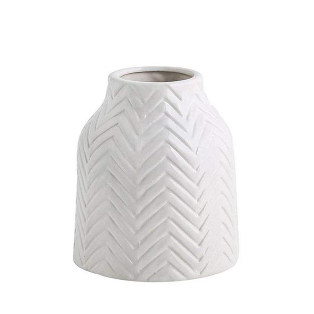 Ceramic Vases,White Ceramic Vase,Vase Pottery Vase Handmade Cute Flower Vase for Home Décor (Small)