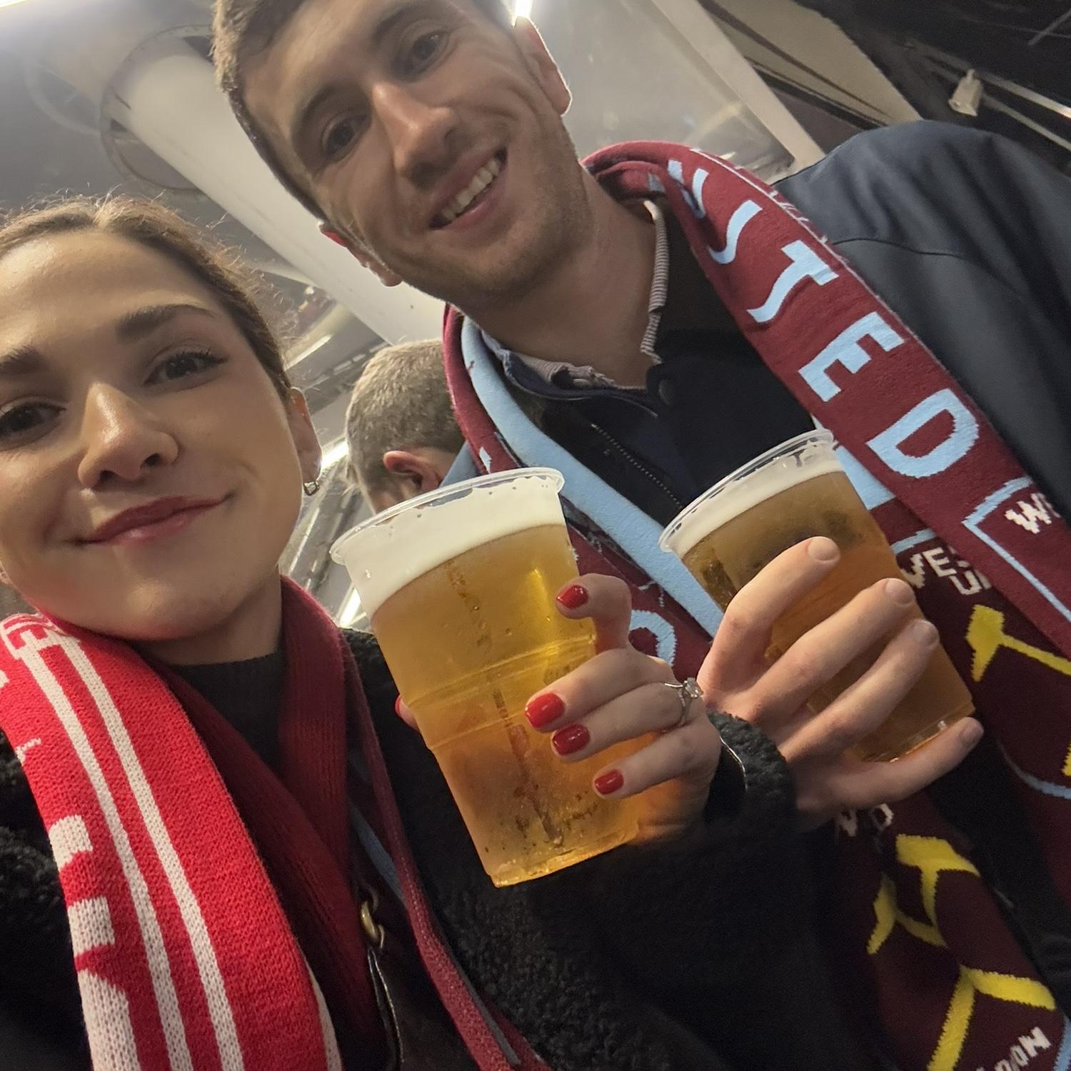Catching a football match in London. Westham v Arsenal. November 2024.