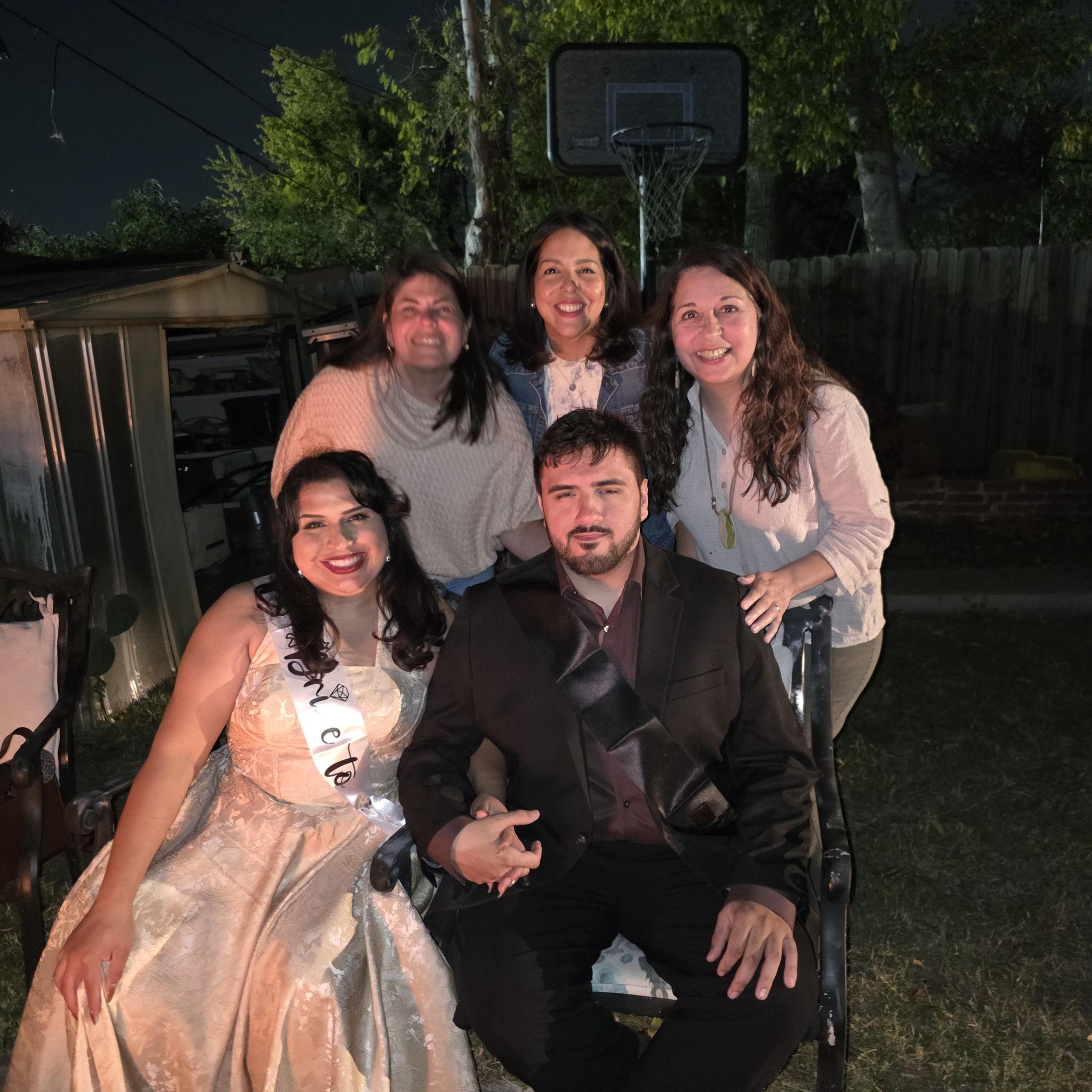 My coworkers and us at our engagement party