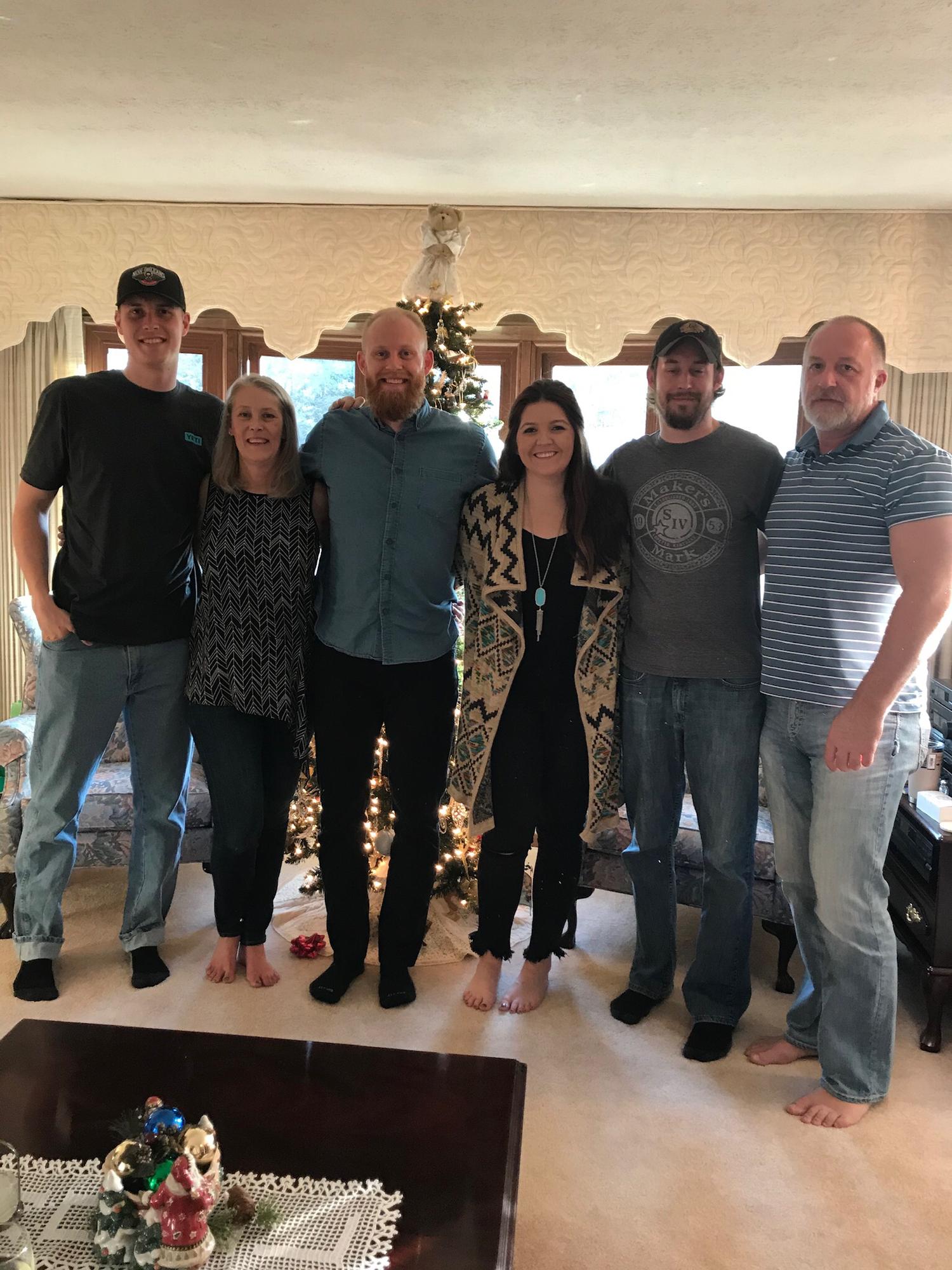 Steph with Austin's Family for Christmas (Missing Adam!)