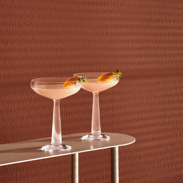 Nude Glass Big Top Coupe Glasses, Set of 2