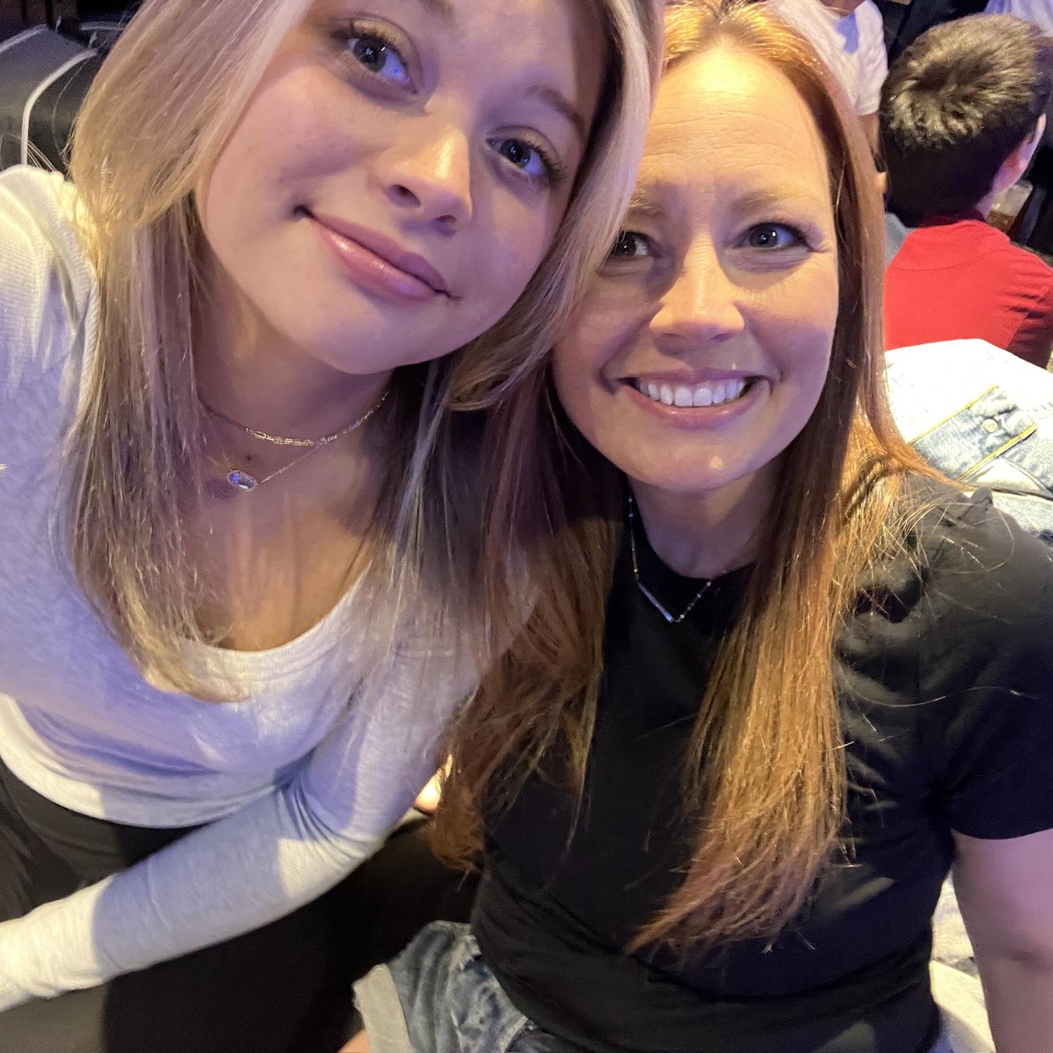 My mom and I at Top Golf ⛳️ Hanging out with Ethan for the first time ever!