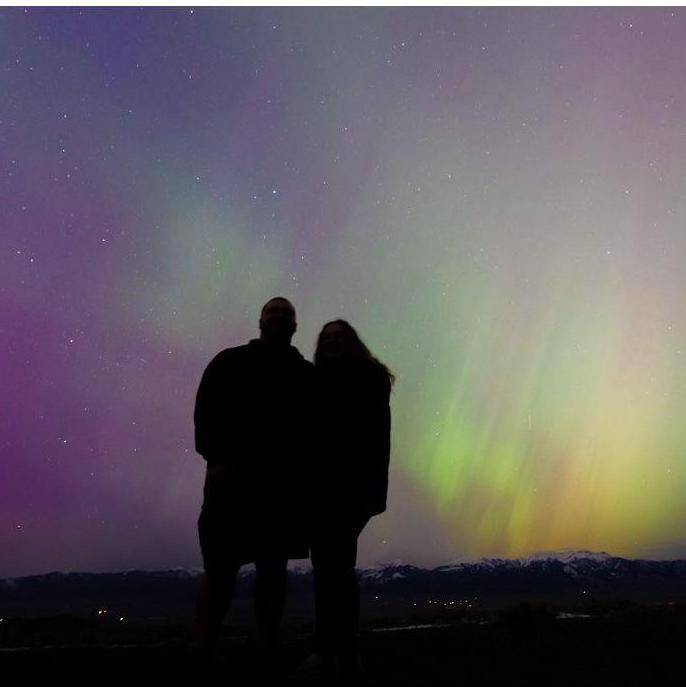 northern lights at axolotyl lakes