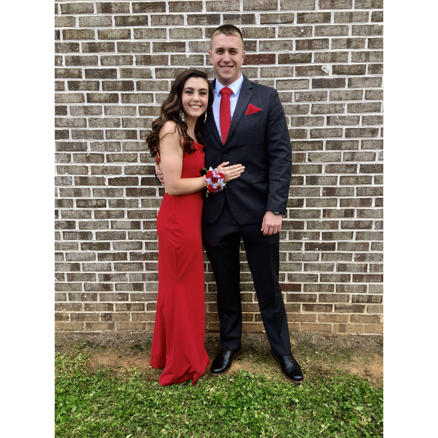 Our first picture together at my sorority's formal dance