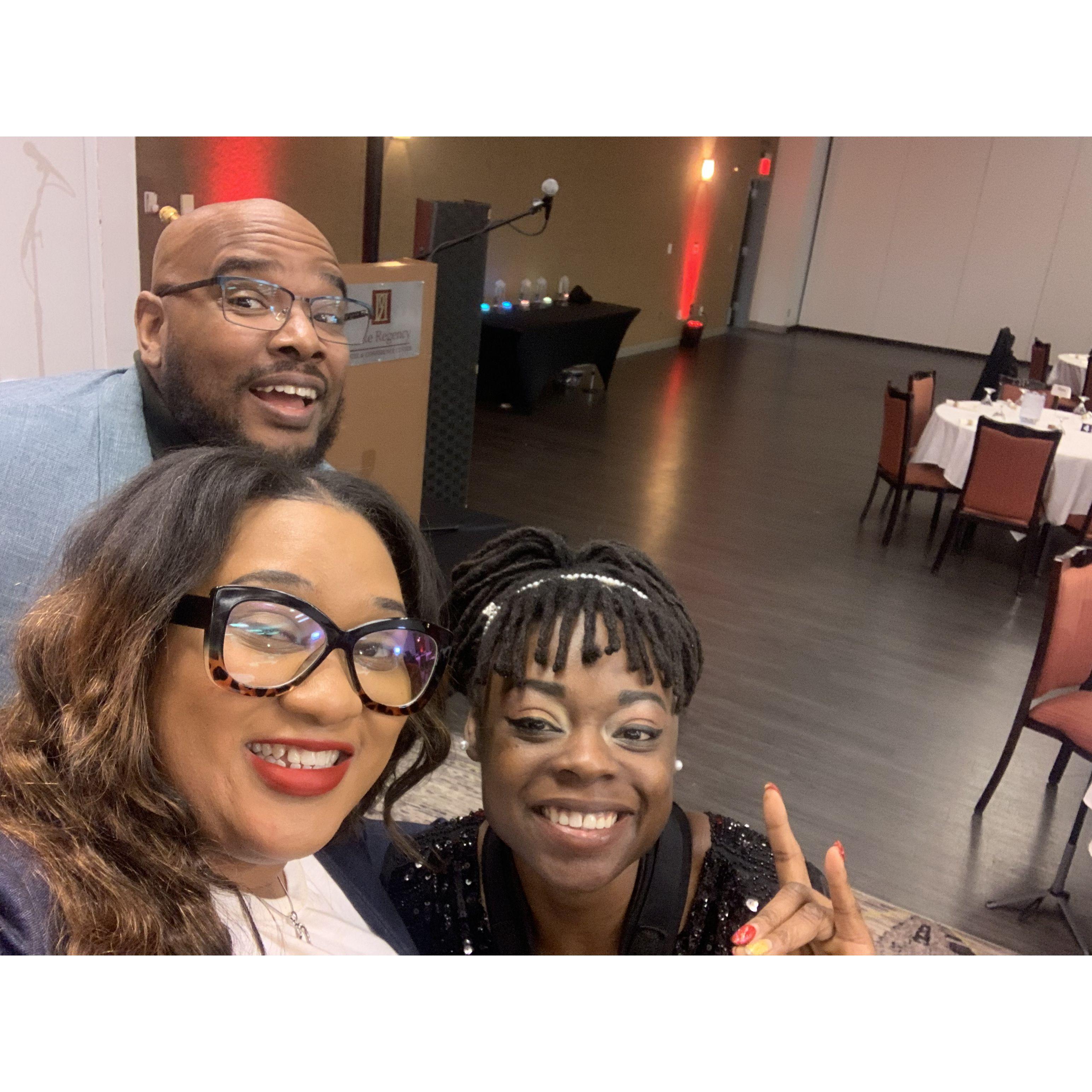 Terrance Supporting Elexis at her first NAACP banquet: She presented the Benediction. (Soror Bianca making a guest appearance)