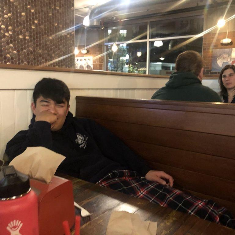 Not a flattering pic, but the day Matt asked me out, we were both in PJs and went to Tasty Burger. On the way home, he goes "Would it surprise you if I said I liked you?" 10.25.19