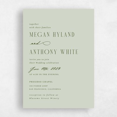 Multi-Colored Wedding Invitation - Uzes Type
