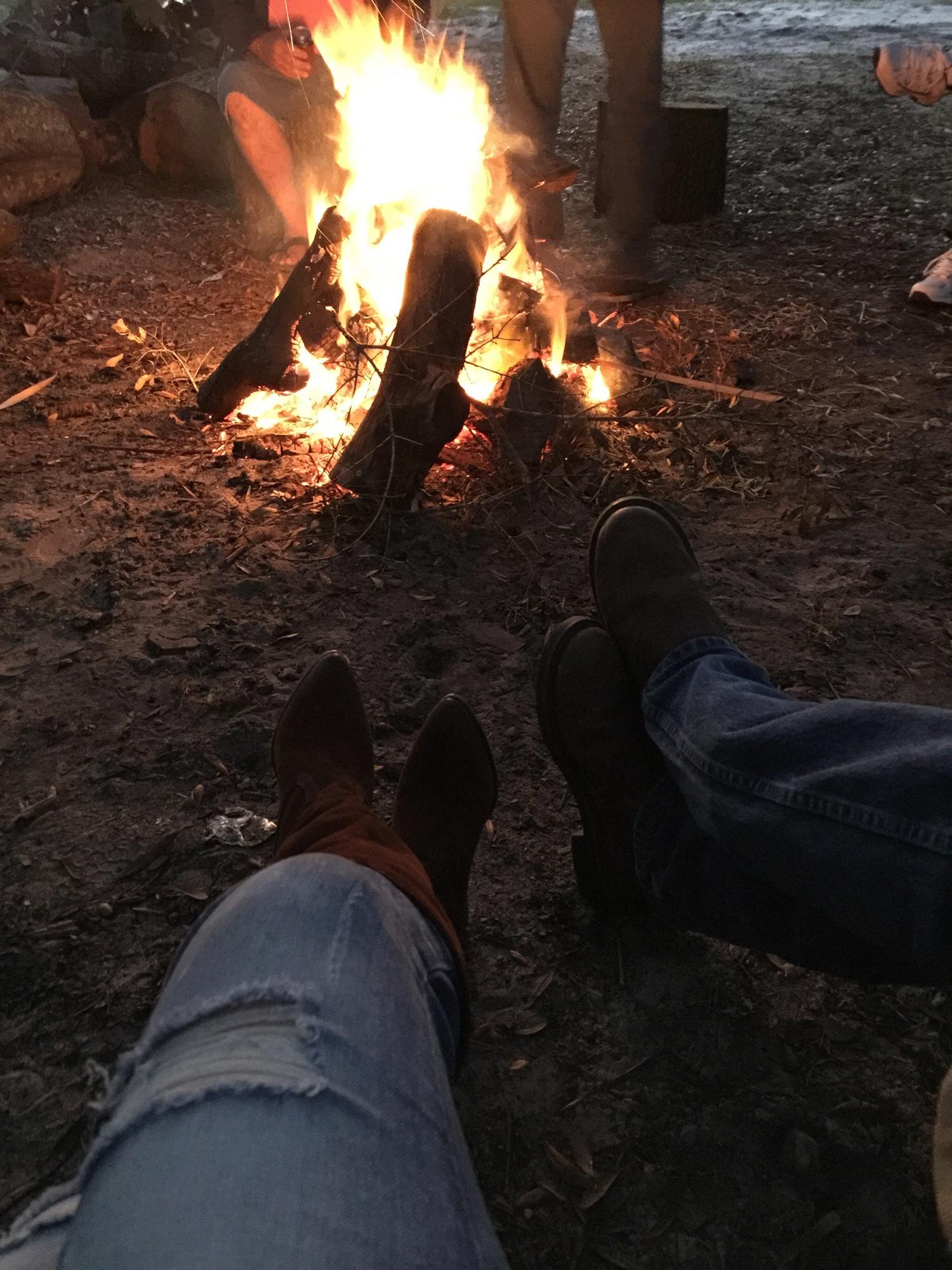Our first fire camping