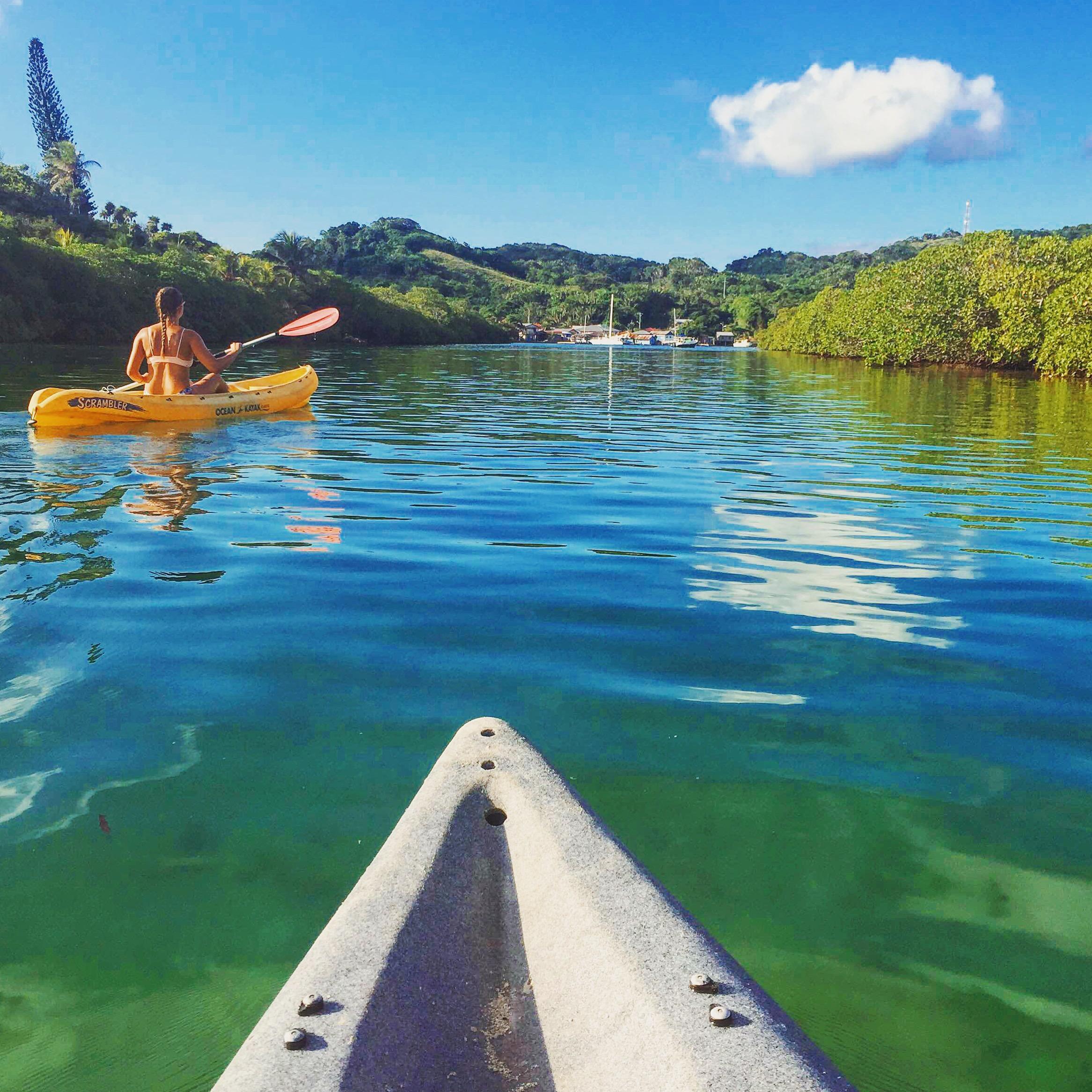 Kayaking through the canal Roatan '15
